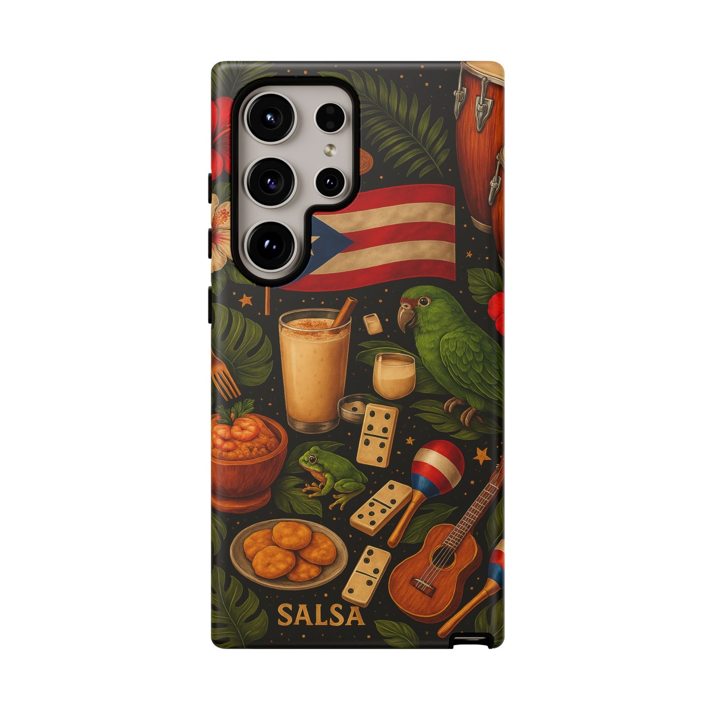 Puerto Rican Culture Phone Case | Boricua Icons Caribbean Aesthetic Tough Protective Case