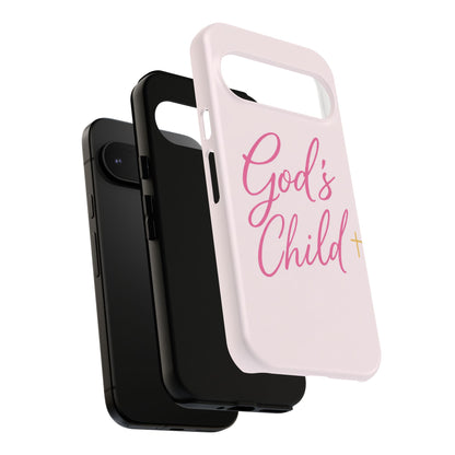 Gods Child Phone Case Christian Pink Aesthetic Tough iPhone Case