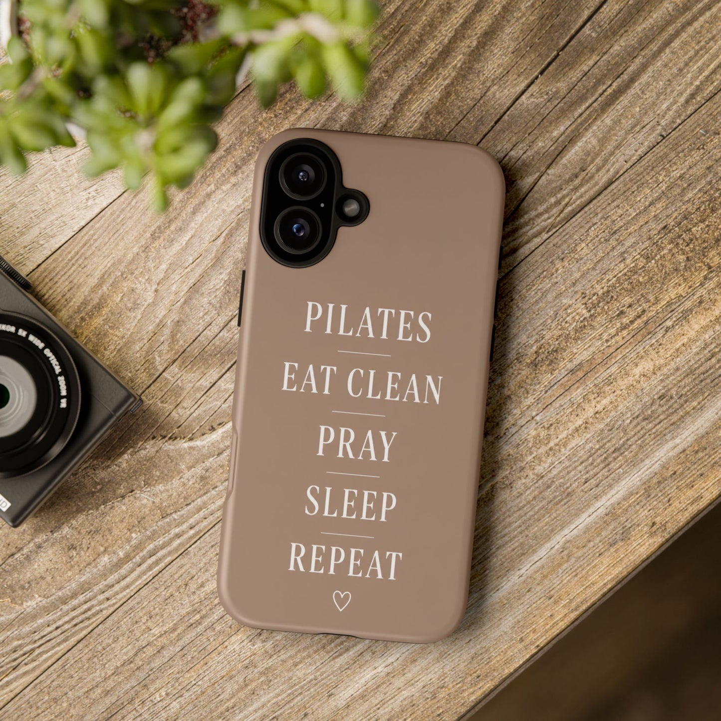 Pilates Phone Case | Eat Clean Pray Sleep Repeat Aesthetic | Wellness Girl Gift