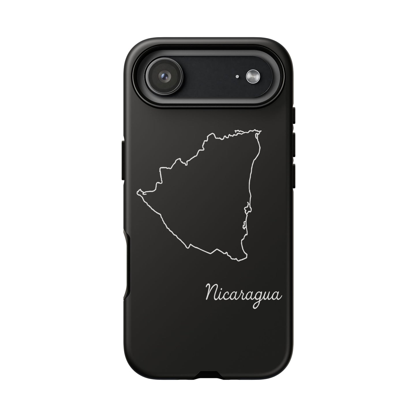 Nicaragua Outline Phone Case – Minimal Country Map Tough Case (iPhone, Samsung, Pixel)