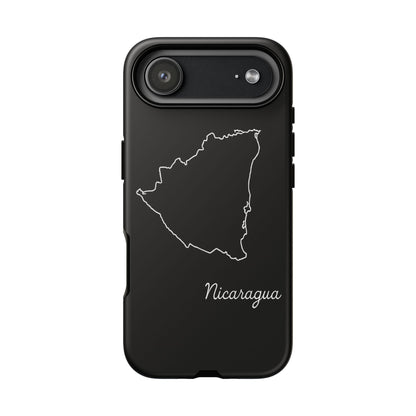Nicaragua Outline Phone Case – Minimal Country Map Tough Case (iPhone, Samsung, Pixel)