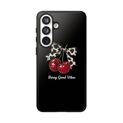 Cherry Cow Print Phone Case | Coquette Bow Aesthetic iPhone & Samsung Tough Case