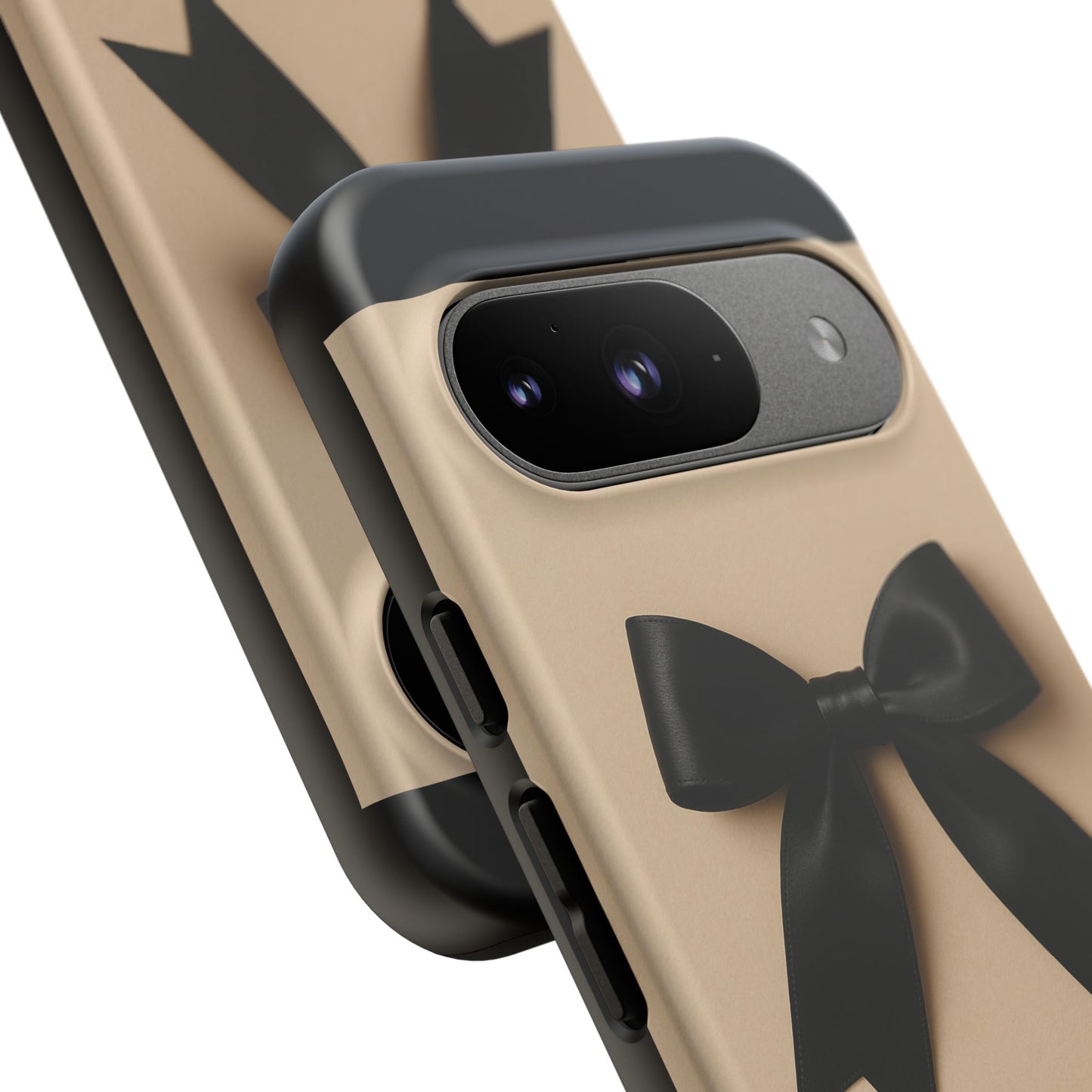 Black Bow Phone Case | Elegant Coquette Bow Design | Chic Neutral Tough Case for iPhone & Samsung