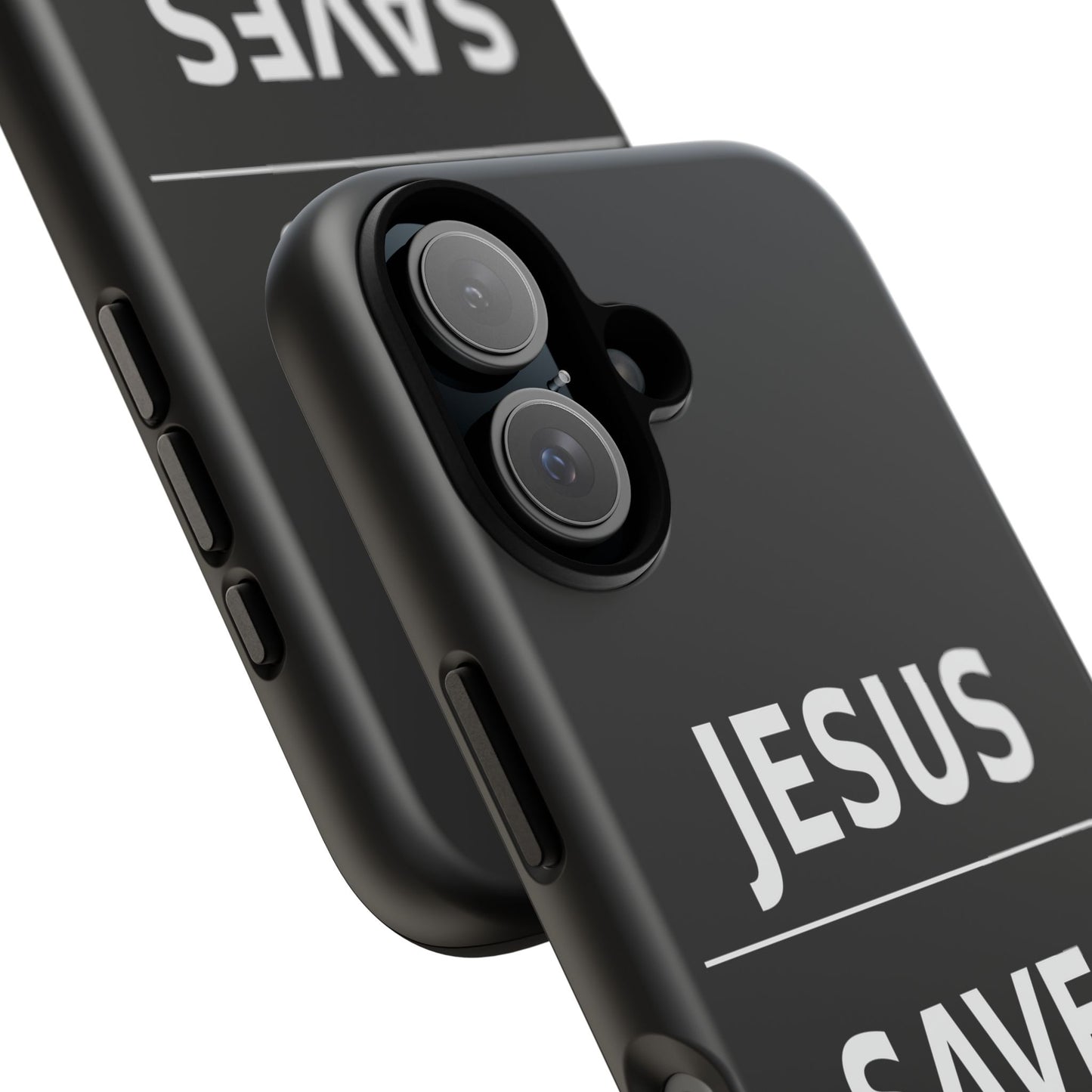 Jesus Saves Phone Case Christian Religious Minimalist Black Tough Cover