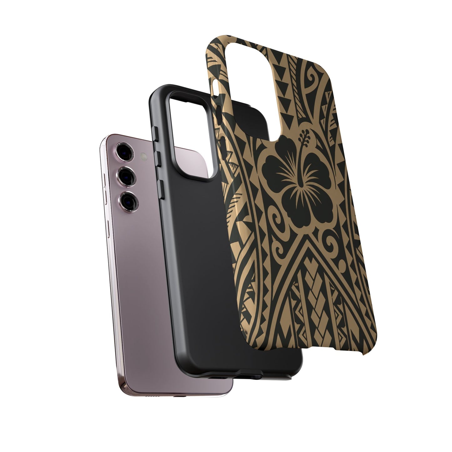 Polynesian Tribal Hawaiin Hibiscus Phone Case for iPhone Samsung Galaxy