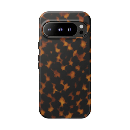 Tortoiseshell Pattern Tough Phone Case | Classic Leopard-Style Protective Cover