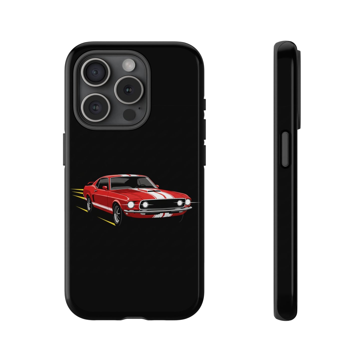 Red Muscle Car Phone Case – Classic Car Racing Tough Protective Case