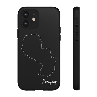 Paraguay Outline Phone Case – Minimal Country Map Tough Case (iPhone, Samsung, Pixel)