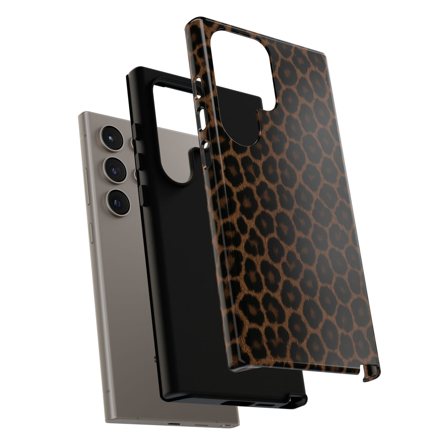 Brown Leopard Print Phone Case | Classic Animal Print Aesthetic Tough Protective Case