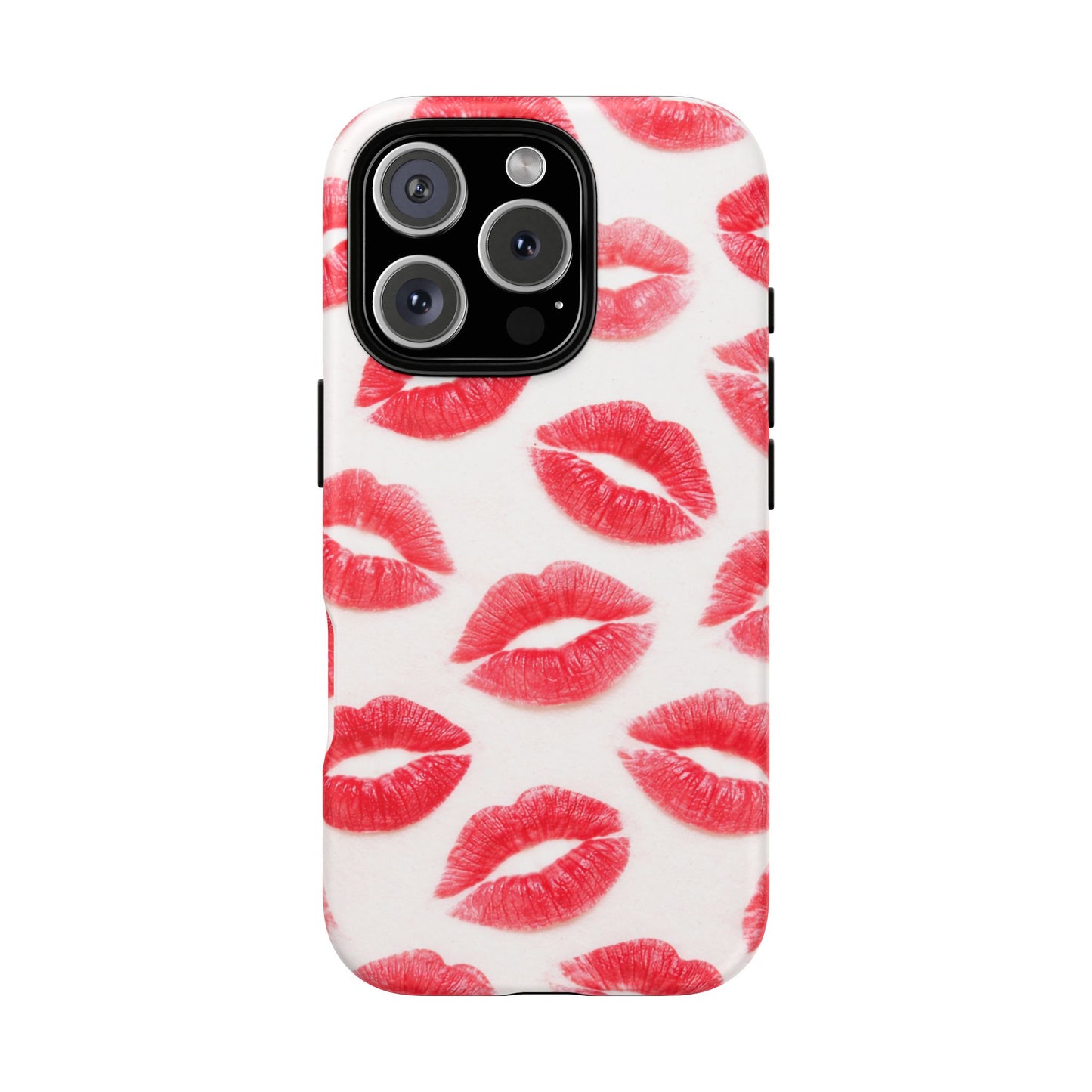 Red Lipstick Kiss Phone Case – Sexy Lip Print Pattern Tough Protective Cover