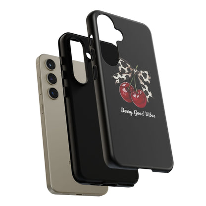 Cherry Cow Print Phone Case | Coquette Bow Aesthetic iPhone & Samsung Tough Case