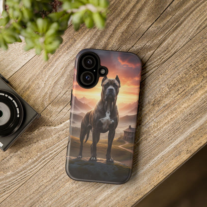 Cane Corso Phone Case – Guard Dog Sunset Tough Case (iPhone, Samsung, Pixel) | Dog Lover Gift