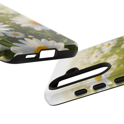 Daisy Phone Case – Floral Spring Field Tough Protective Case (iPhone, Samsung, Pixel)