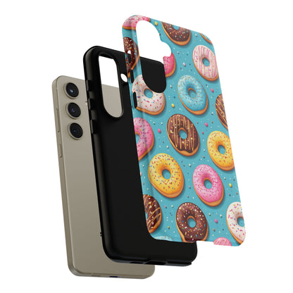 Cute Donut Pattern Phone Case – Colorful Sprinkles Dessert Design for Iphone, Samsung Galaxy and Pixel