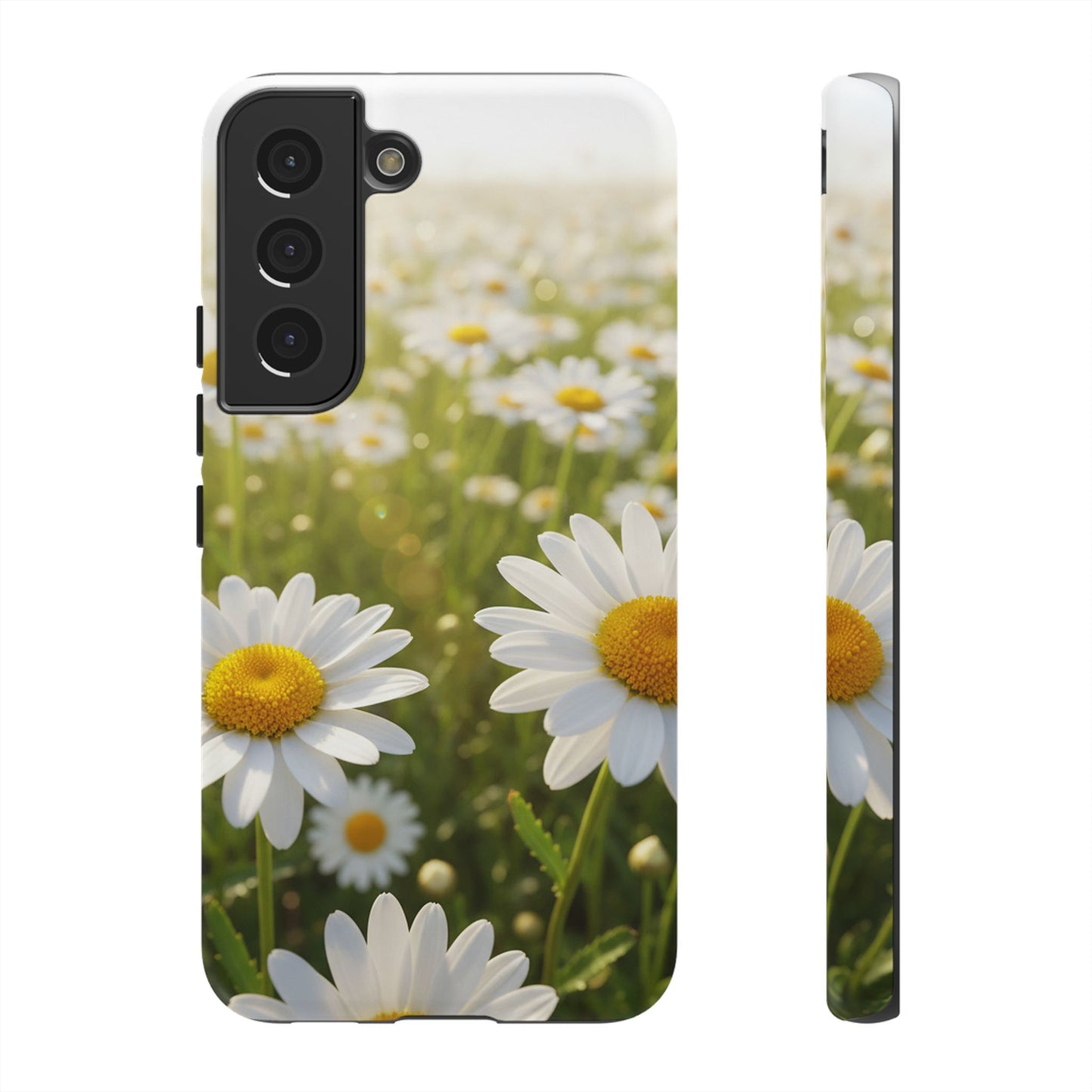 Daisy Phone Case – Floral Spring Field Tough Protective Case (iPhone, Samsung, Pixel)