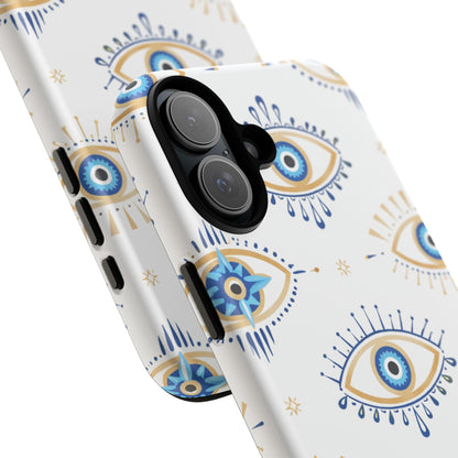Blue Evil Eye Phone Case – Protective Slim Shockproof Cover for Iphone, Samsung Galaxy and Pixel