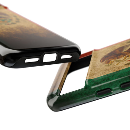 Vintage Mexico Flag Phone Case – Mexican Pride Grunge Flag Aesthetic Tough Case