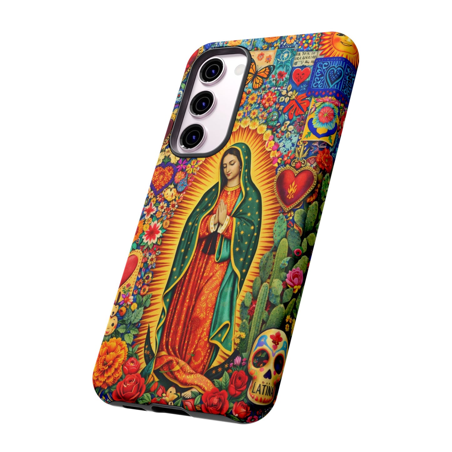 Virgin Mary Guadalupe Phone Case Mexican Folk Art Tough Cover iPhone Samsung