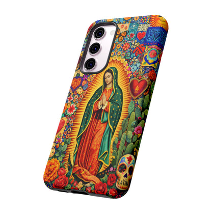 Virgin Mary Guadalupe Phone Case Mexican Folk Art Tough Cover iPhone Samsung