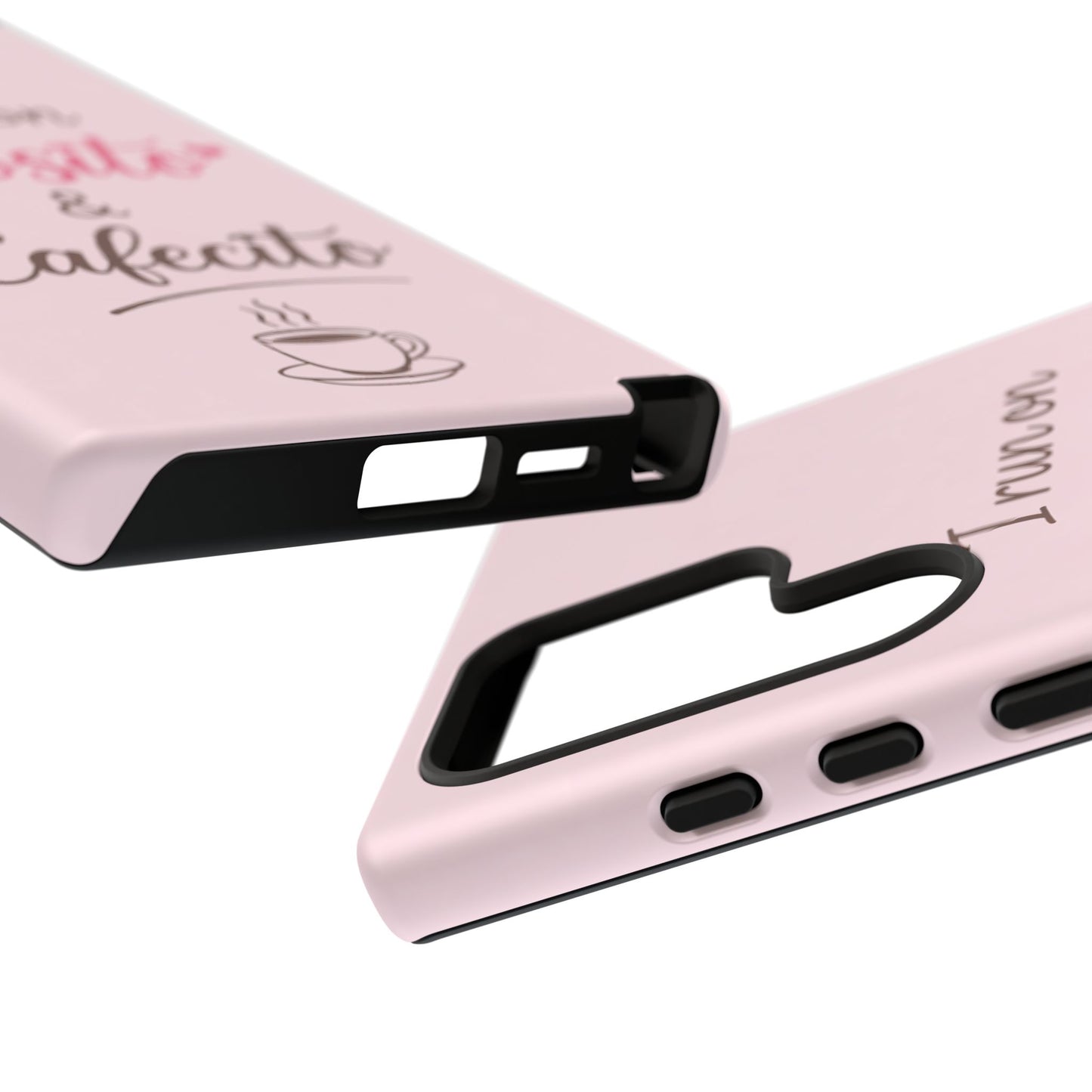 I Run on Diosito y Cafecito Phone Case, Pink Aesthetic Latina Faith Coffee Case, Girly Protective iPhone Samsung Cover