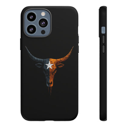 Texas Longhorn Skull Phone Case Western Cowboy Bull iPhone Samsung Cover