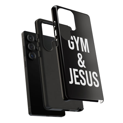 Gym & Jesus Phone Case Christian Faith Workout Gym Motivation Case