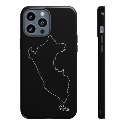 Peru Outline Phone Case – Minimal Country Map Tough Case (iPhone, Samsung, Pixel)