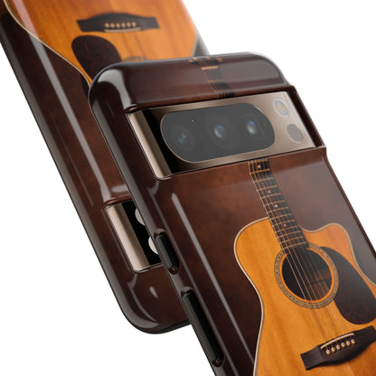 Acoustic Guitar Daisy Phone Case | Rustic Music Lover Tough Cover