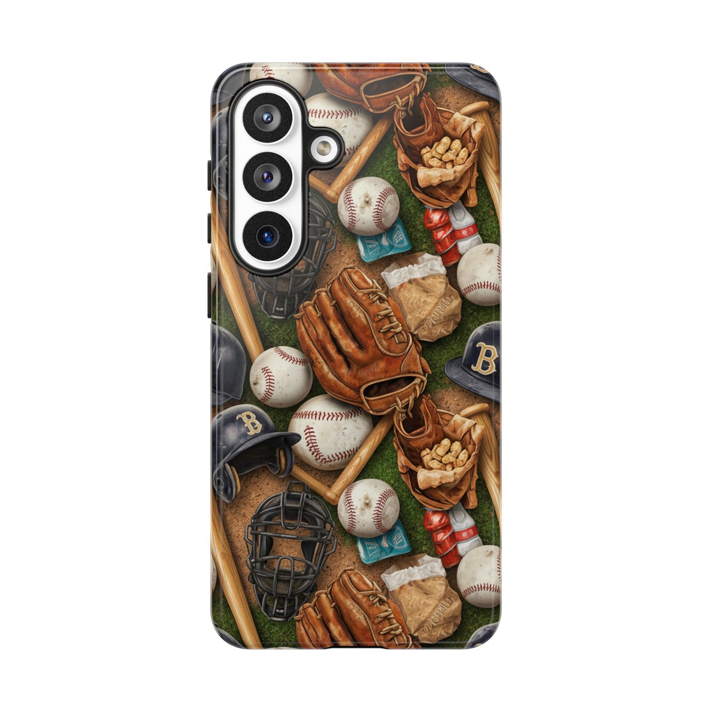 Baseball Gear Collage Phone Case – Vintage Baseball Equipment Sports Tough Case