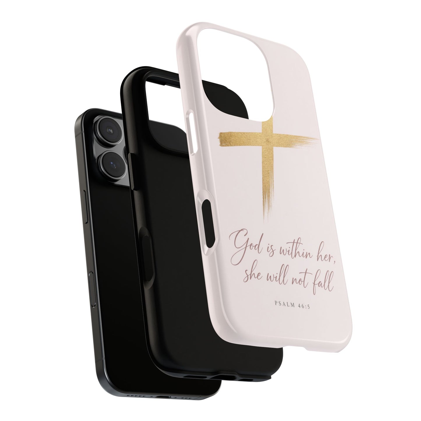 Psalm 46:5 God Is Within Her Christian Cross Phone Case Faith Gift