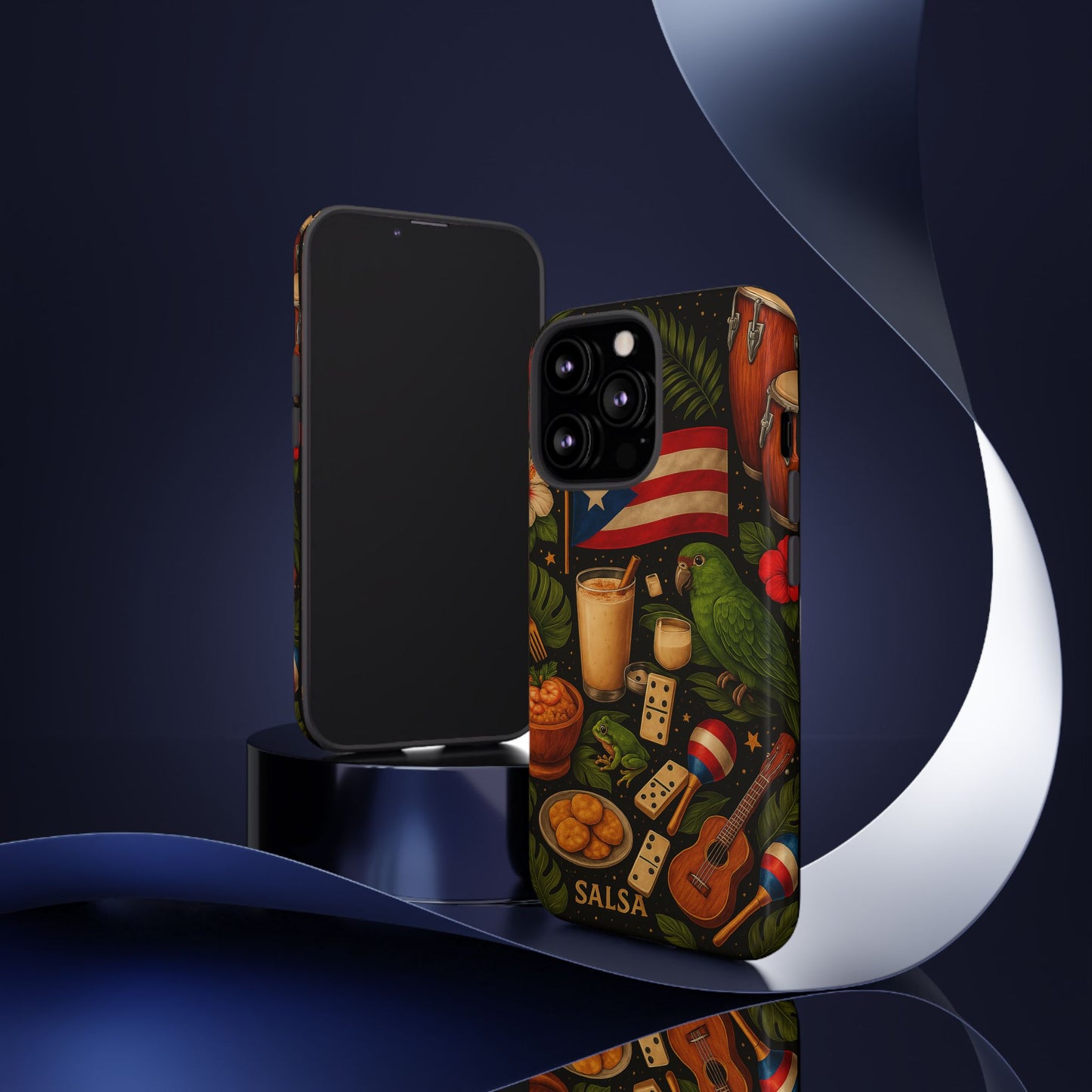 Puerto Rican Culture Phone Case | Boricua Icons Caribbean Aesthetic Tough Protective Case