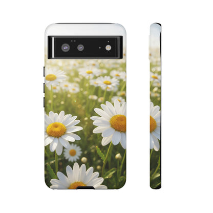 Daisy Phone Case – Floral Spring Field Tough Protective Case (iPhone, Samsung, Pixel)