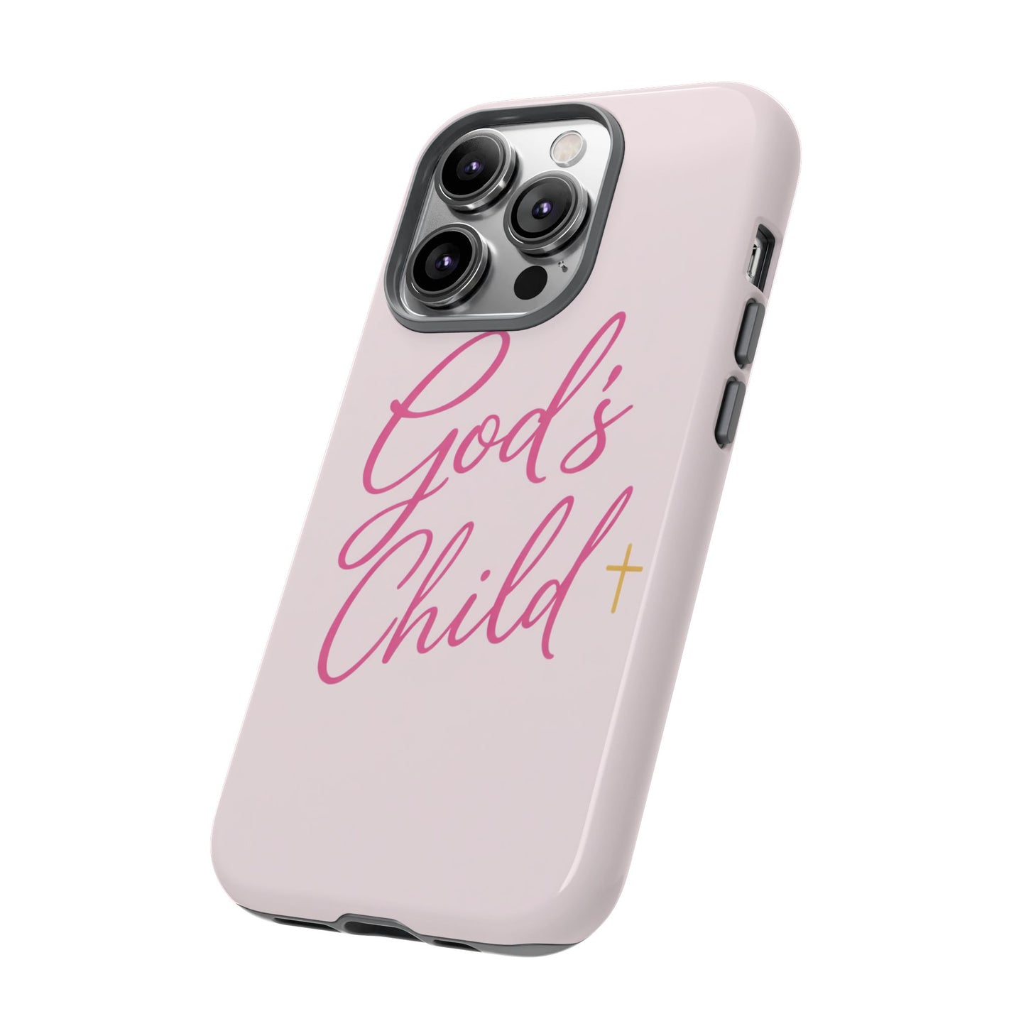 Gods Child Phone Case Christian Pink Aesthetic Tough iPhone Case