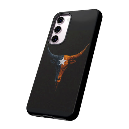 Texas Longhorn Skull Phone Case Western Cowboy Bull iPhone Samsung Cover