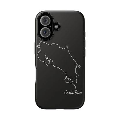Costa Rica Outline Phone Case – Minimal Country Map Tough Case (iPhone, Samsung, Pixel)
