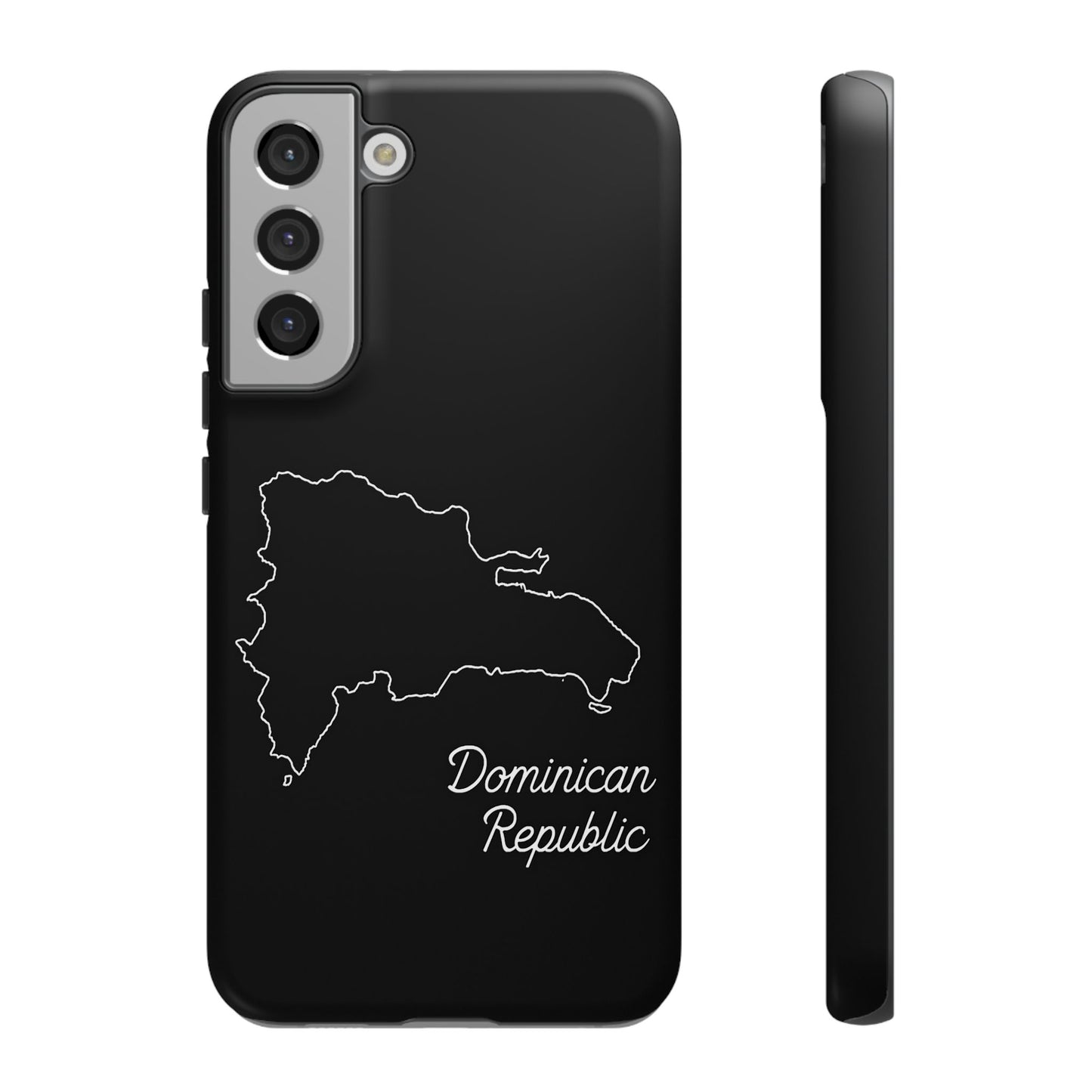 Dominican Republic Outline Phone Case – Minimal Country Map Tough Case (iPhone, Samsung, Pixel)