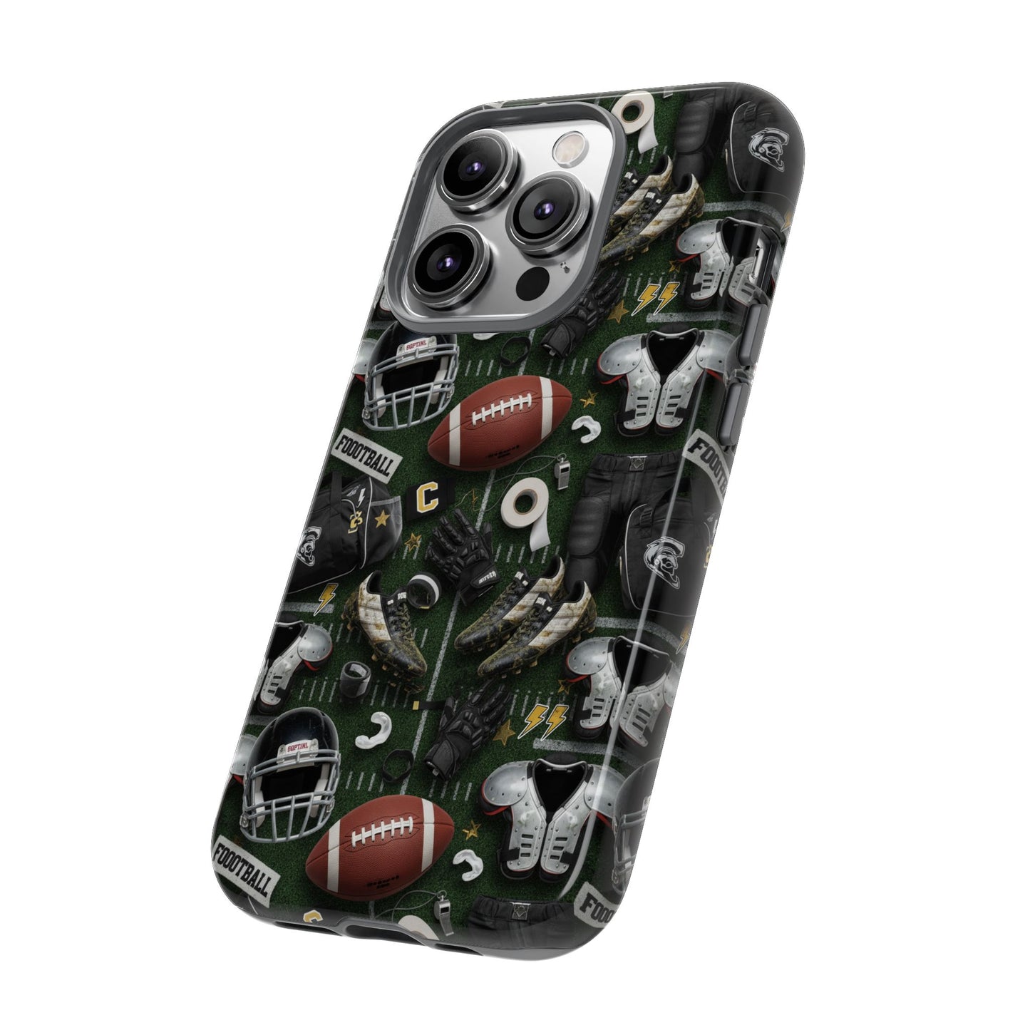 Football Pattern Phone Case – Sports Fan Tough Protective Game Day Case