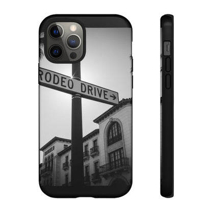 Rodeo Drive Phone Case | Los Angeles Aesthetic Black & White Photography | Luxury LA Street Tough Case for iPhone & Samsung