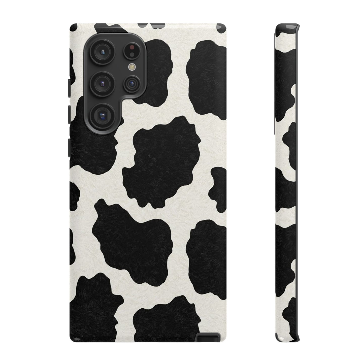 Black & White Cow Print Phone Case | Aesthetic Tough Protective Case