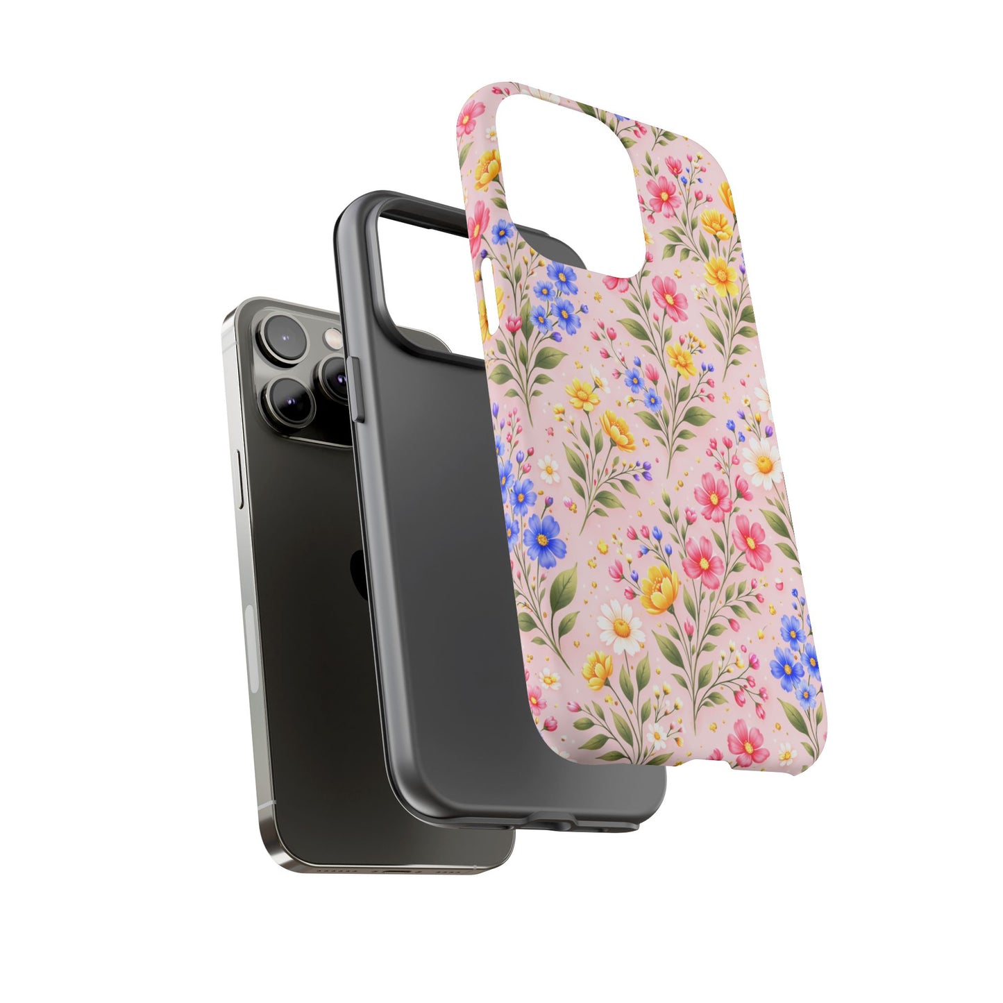 Wildflower Floral Phone Case Vintage Spring Meadow Tough Cover