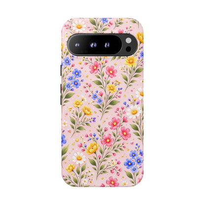 Wildflower Floral Phone Case Vintage Spring Meadow Tough Cover