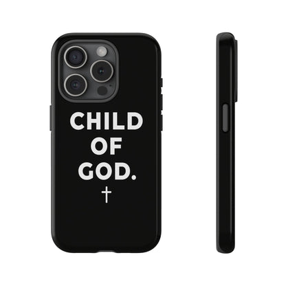 Child of God Phone Case Christian Black Aesthetic Cross Tough Cover