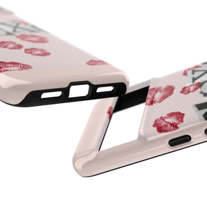 XOXO Kiss Print Phone Case | Coquette Valentine Aesthetic | Cute Pink Lipstick Kiss Tough Case for iPhone & Samsung