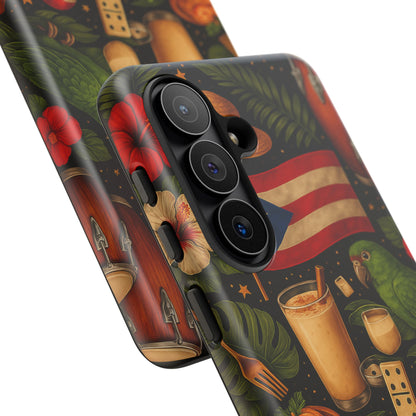 Puerto Rican Culture Phone Case | Boricua Icons Caribbean Aesthetic Tough Protective Case