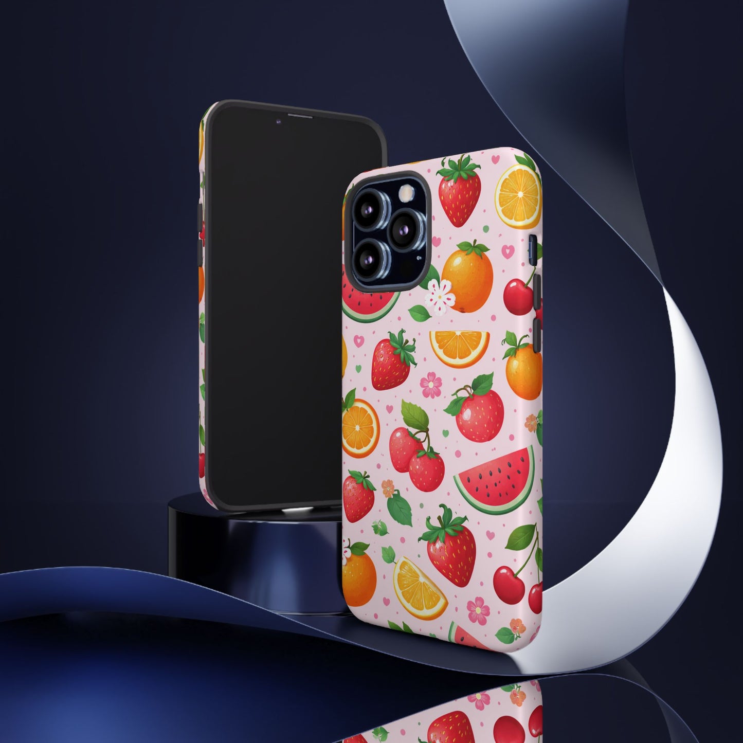 Fruit Phone Case – Tough Shockproof, Strawberry Cherry Citrus Summer Design for Iphone, Samsung Galaxy and Pixel