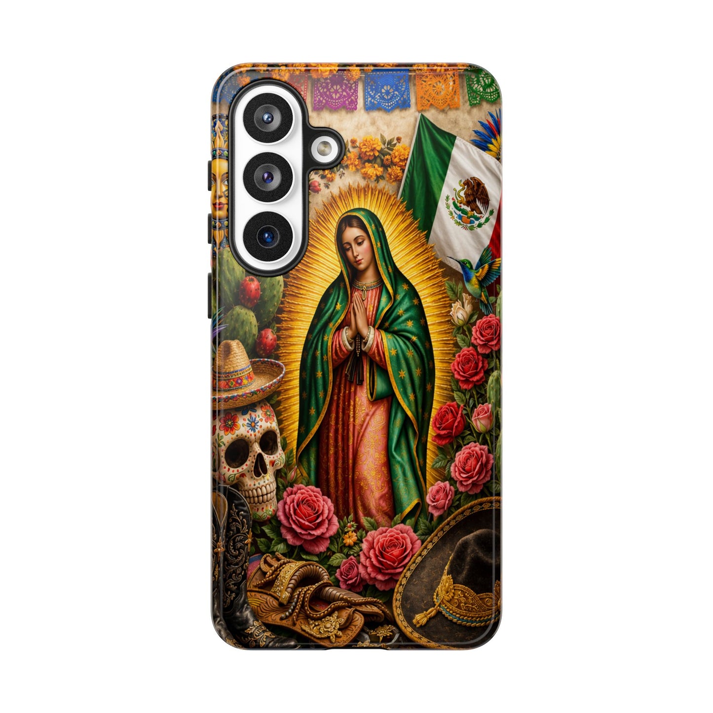 Virgen de Guadalupe Phone Case Mexican Floral iPhone Samsung Pixel Case