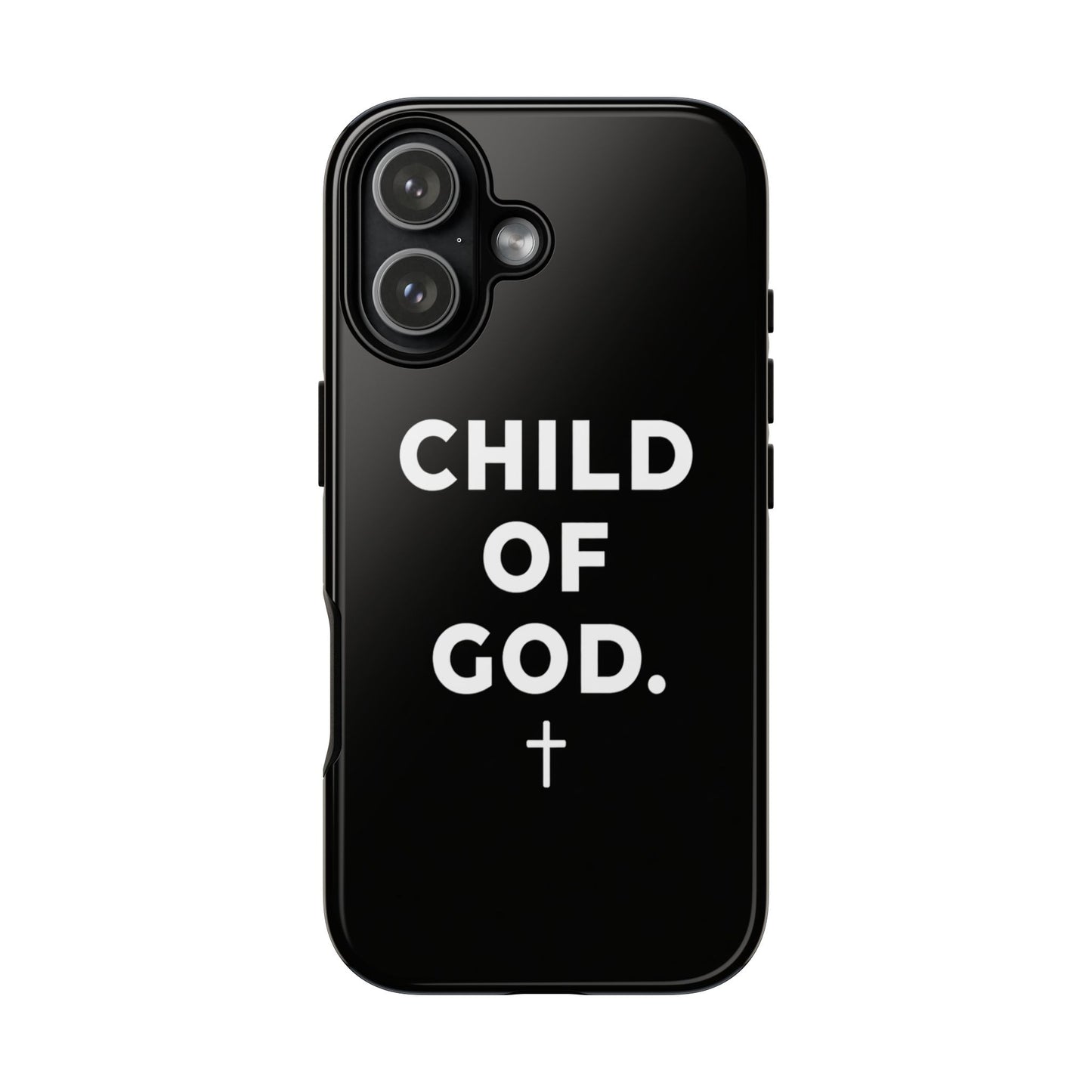 Child of God Phone Case Christian Black Aesthetic Cross Tough Cover