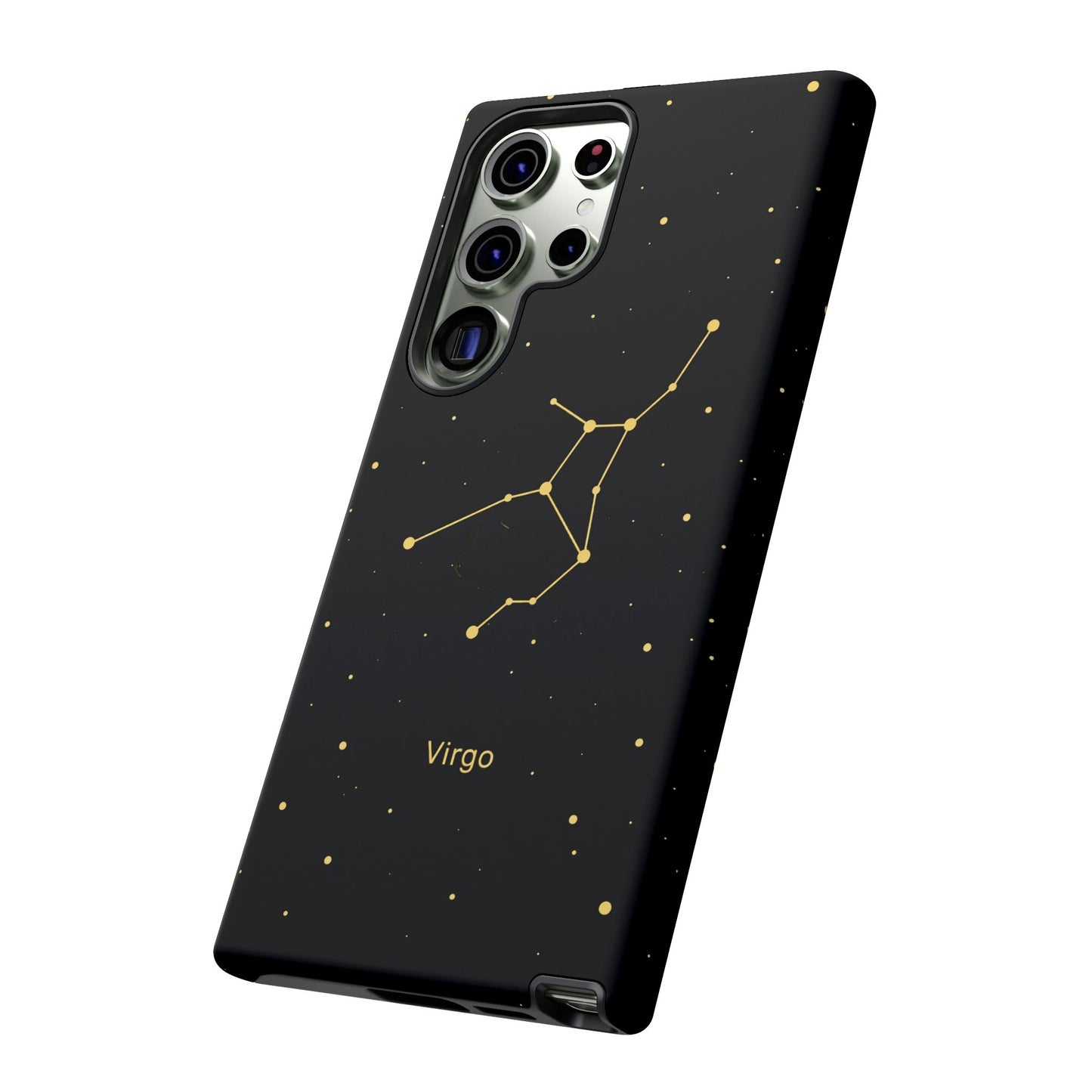 Virgo Zodiac Constellation Phone Case – Luxe Gold Celestial Cover