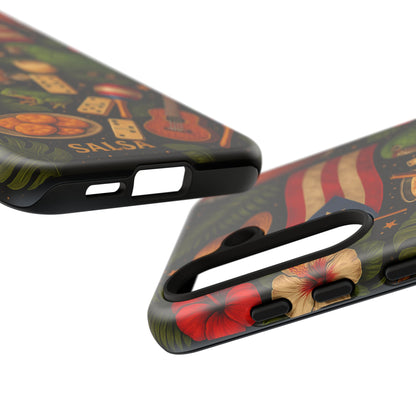 Puerto Rican Culture Phone Case | Boricua Icons Caribbean Aesthetic Tough Protective Case