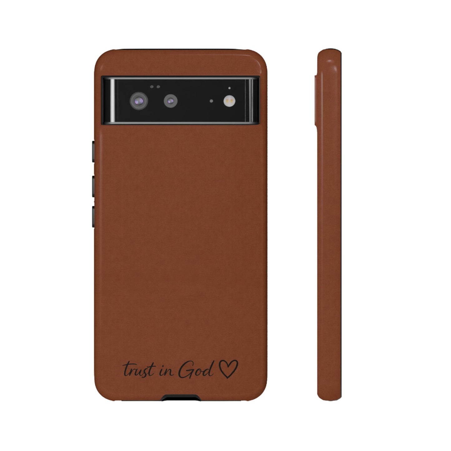 Trust in God Phone Case – Brown Christian Tough Cover